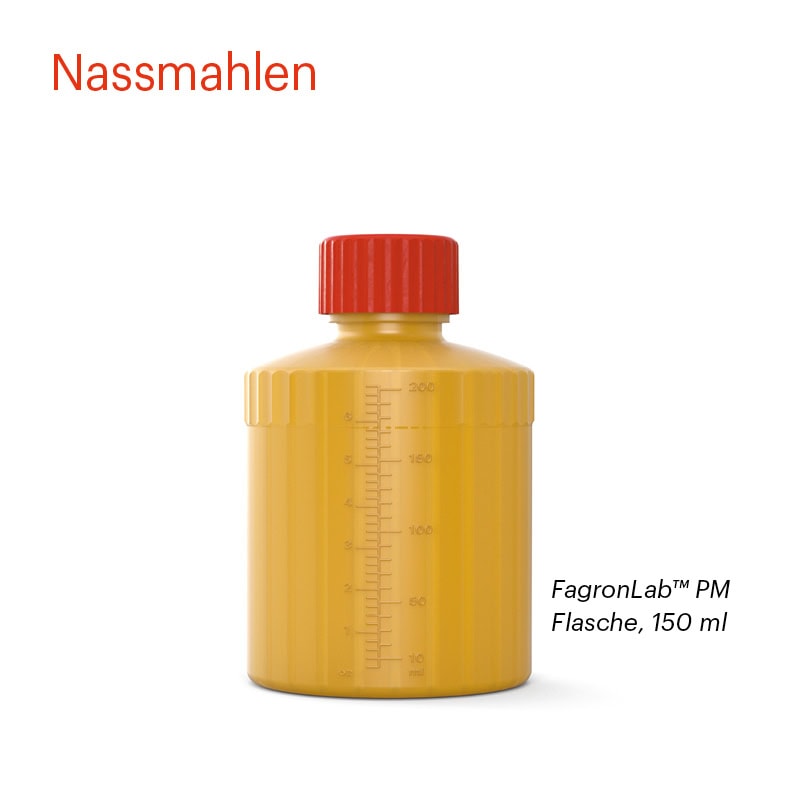 Flasche zum Nassmahlen, Gefäß Rezeptur